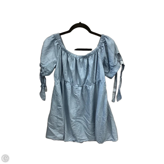 Tunic Short Sleeve By Shein In Blue, Size: 2x