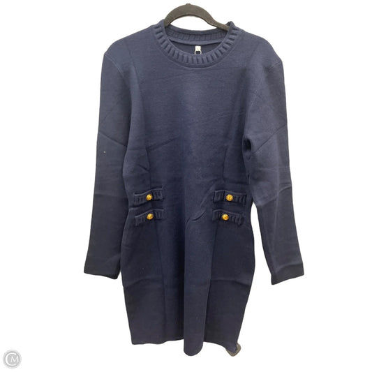 Dress Sweater By Anrabess In Blue, Size: Xl