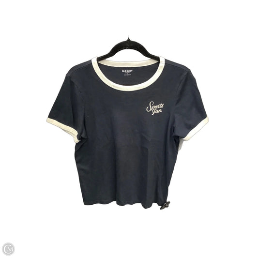 Top Short Sleeve By Old Navy In Navy, Size: S
