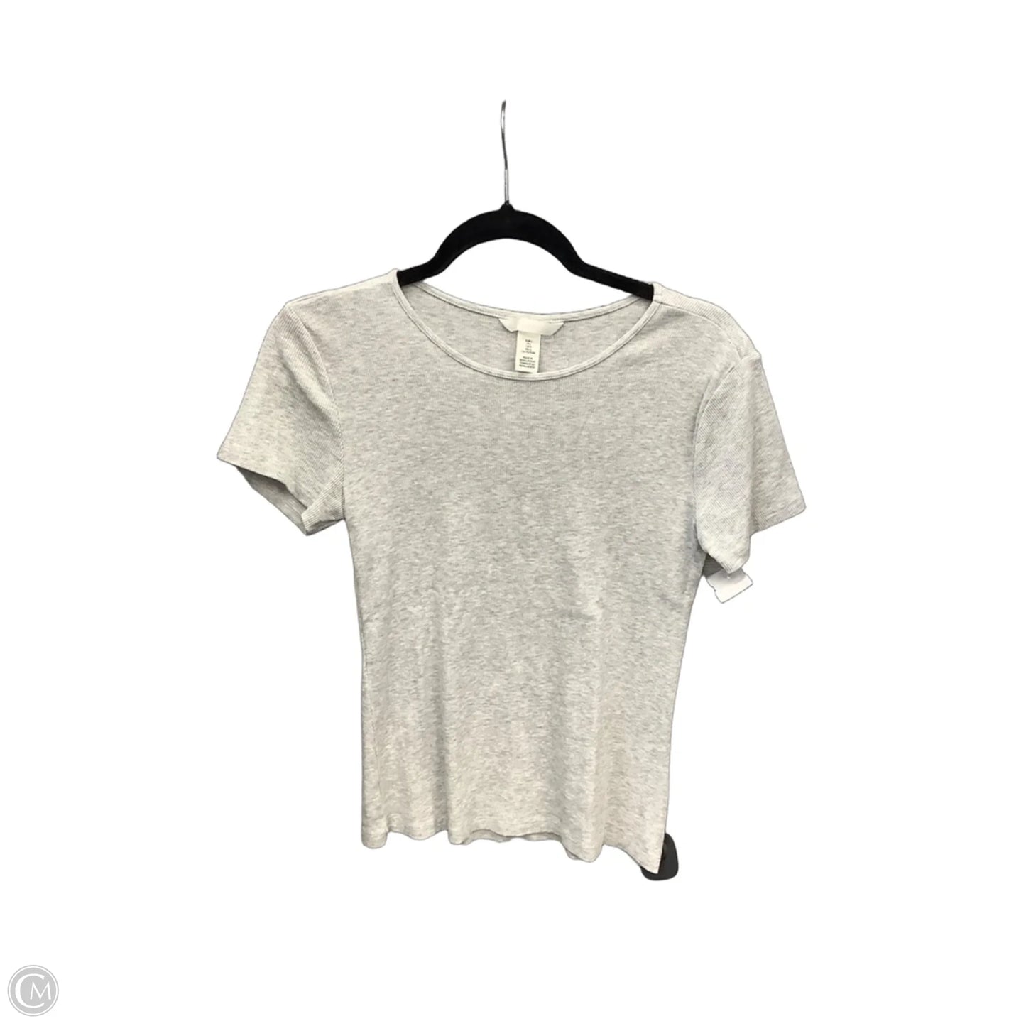 Top Short Sleeve Basic By H&m In Grey, Size: L