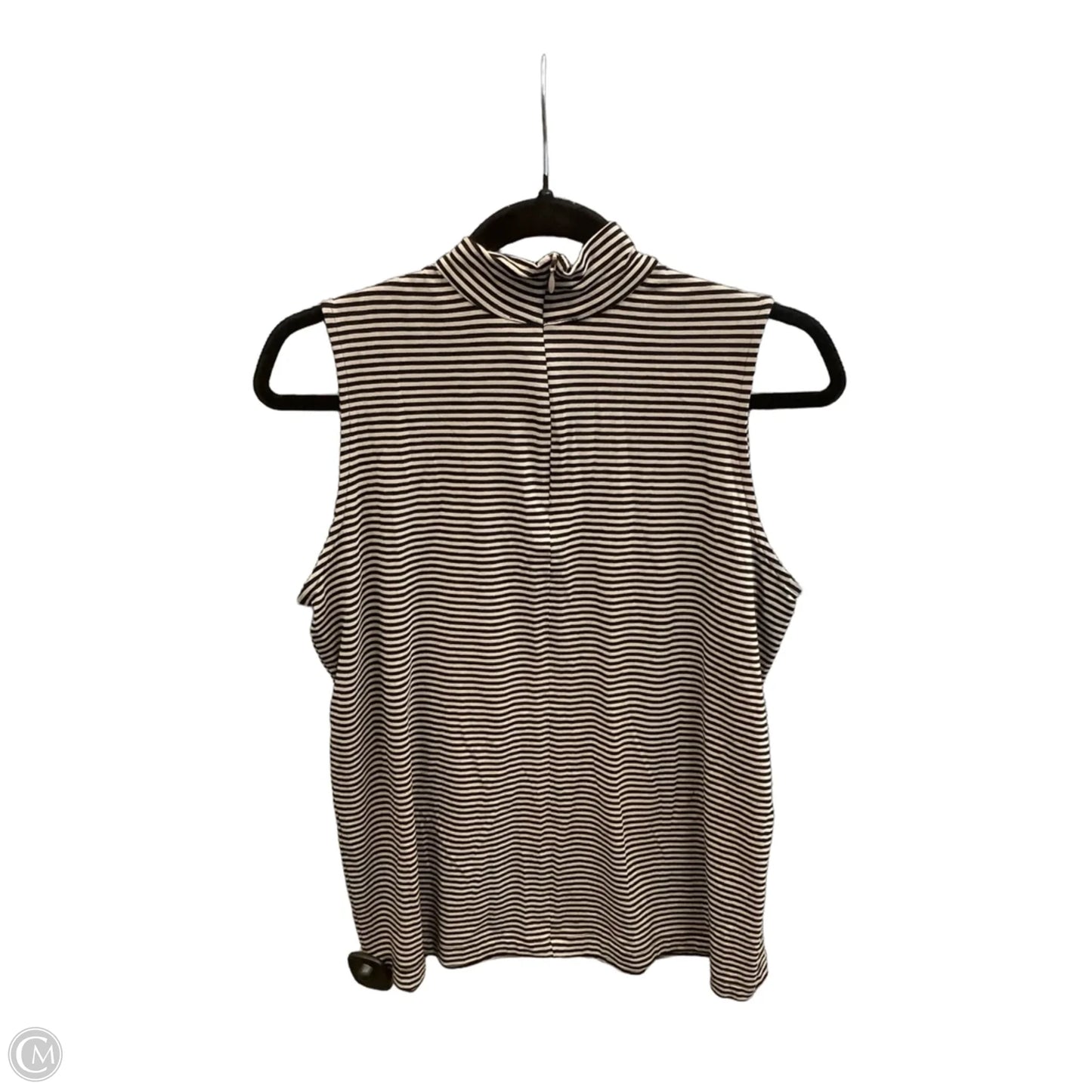 Top Sleeveless By Chicos In Striped Pattern, Size: M