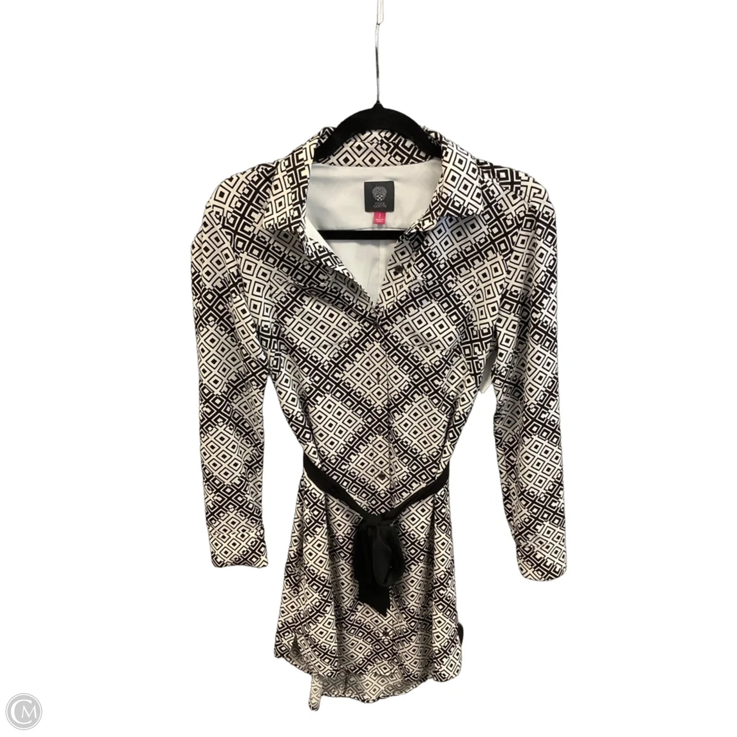 Dress Casual Midi By Vince Camuto In Black & White, Size: Xs