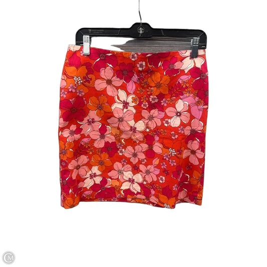 Skirt Midi By Talbots In Orange & Pink, Size: S