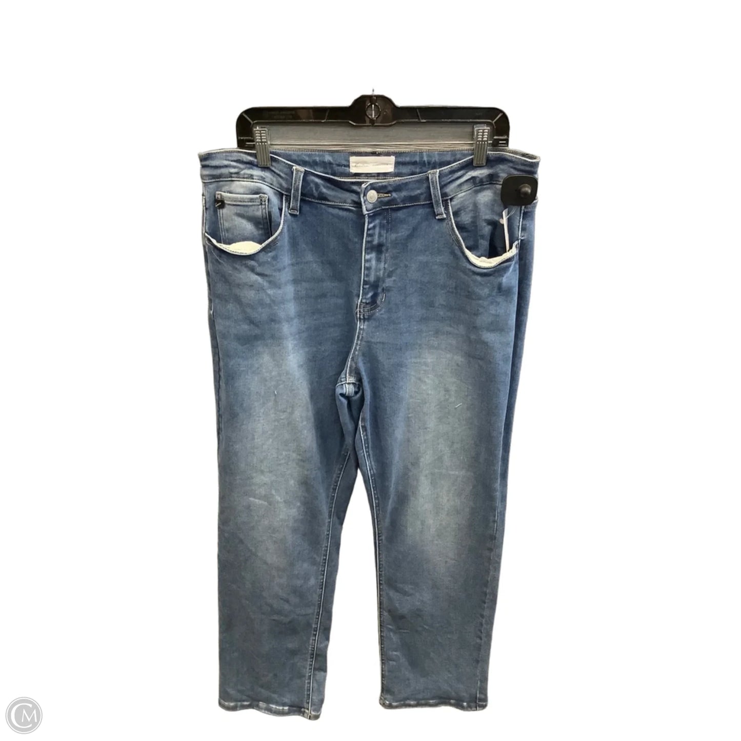 Jeans Straight By Kancan In Blue Denim, Size: 14