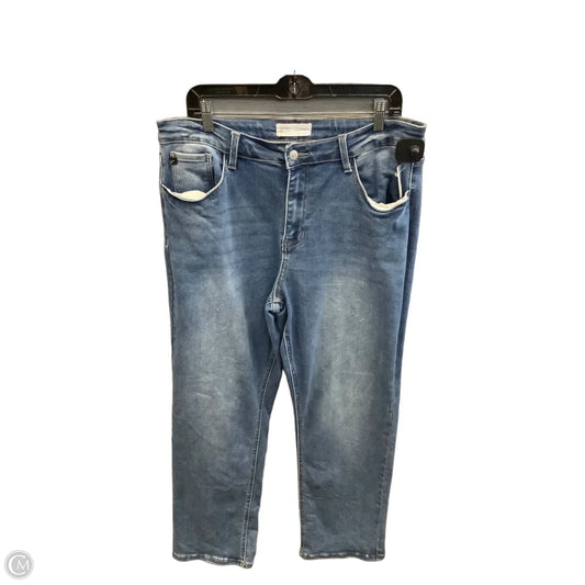 Jeans Straight By Kancan In Blue Denim, Size: 14