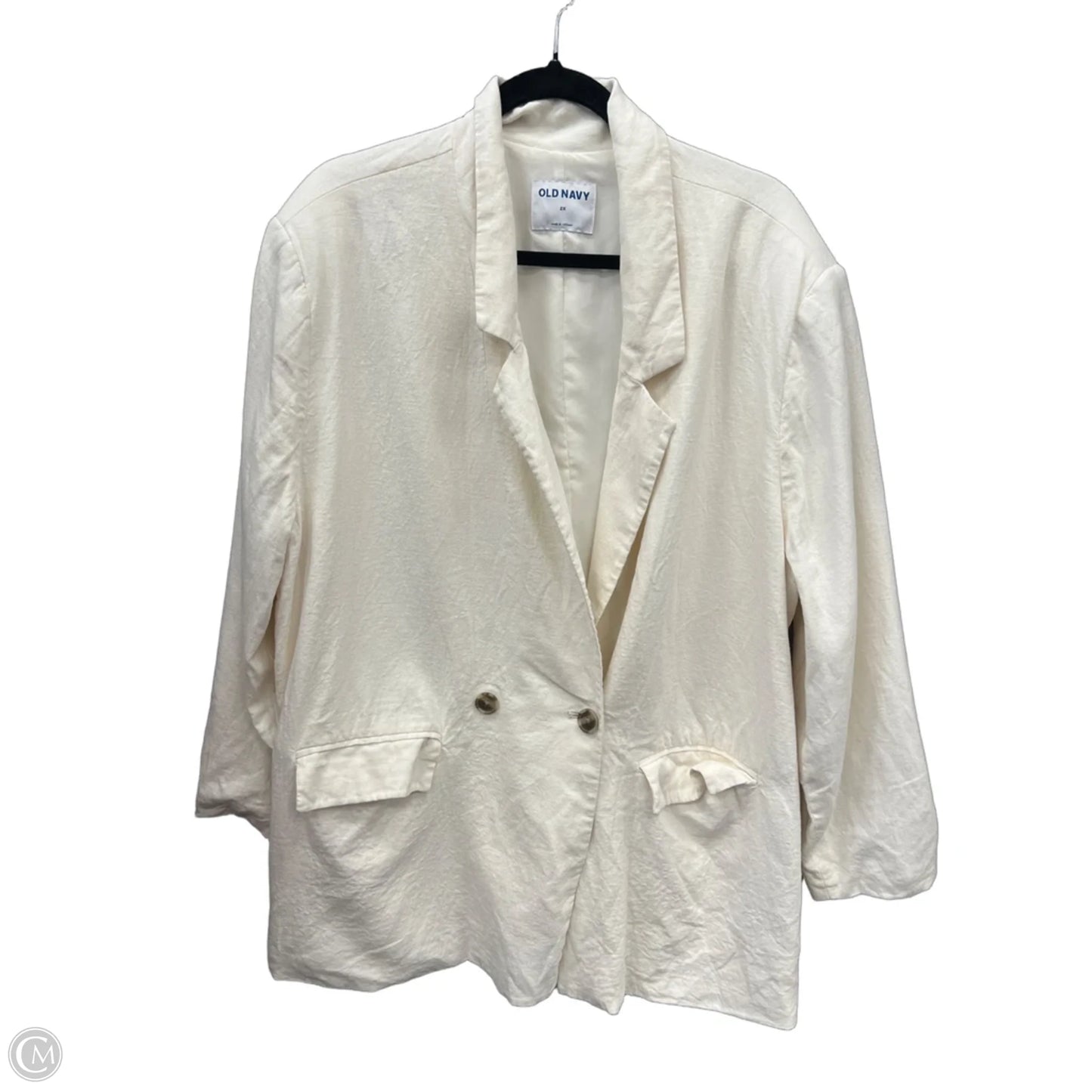 Blazer By Old Navy In White, Size: 2x