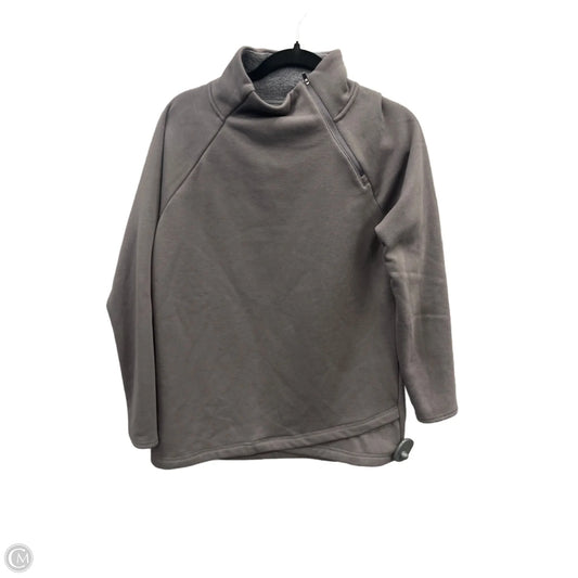 Athletic Top Long Sleeve Collar By Mta Sport In Grey, Size: S