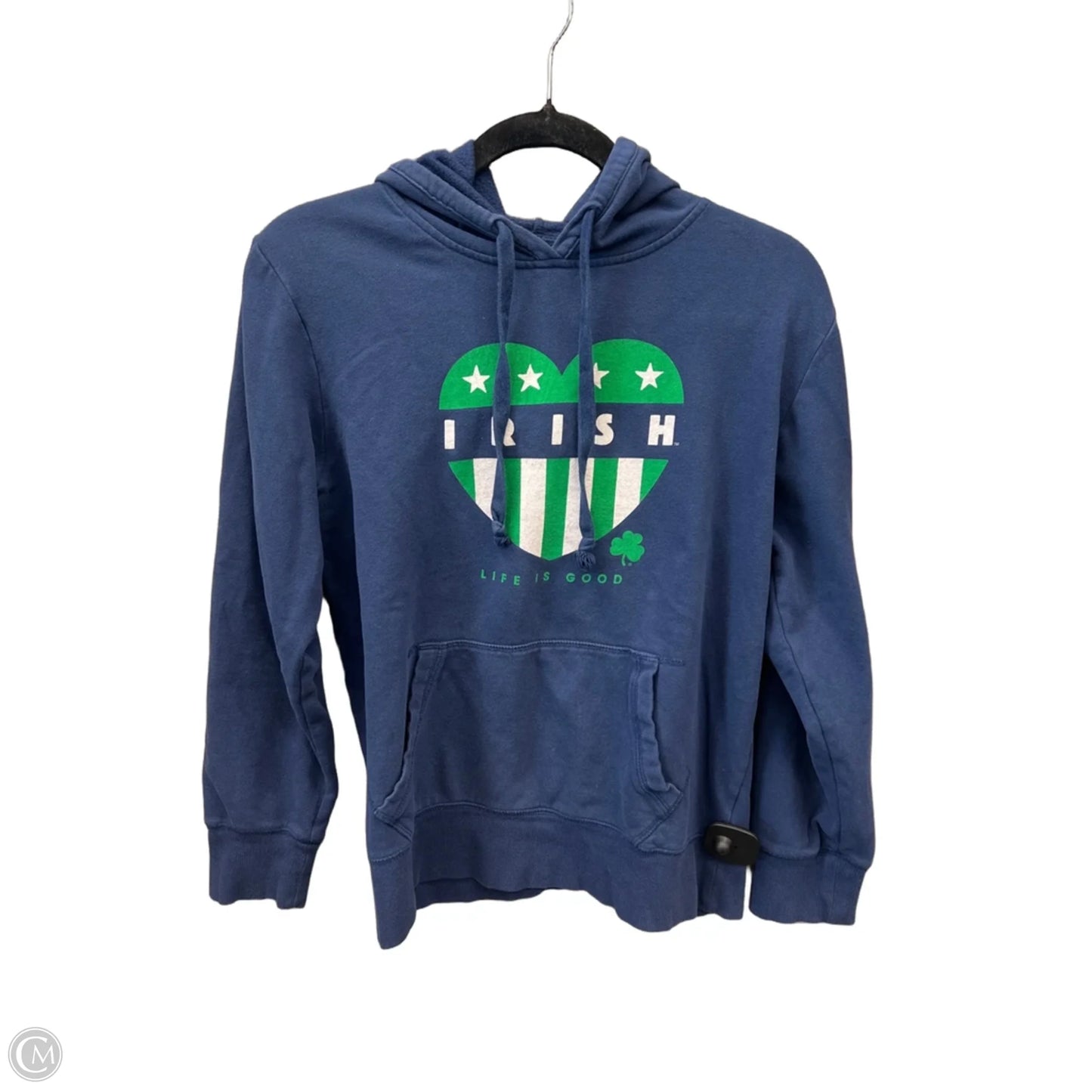 Sweatshirt Hoodie By Life Is Good In Navy, Size: M