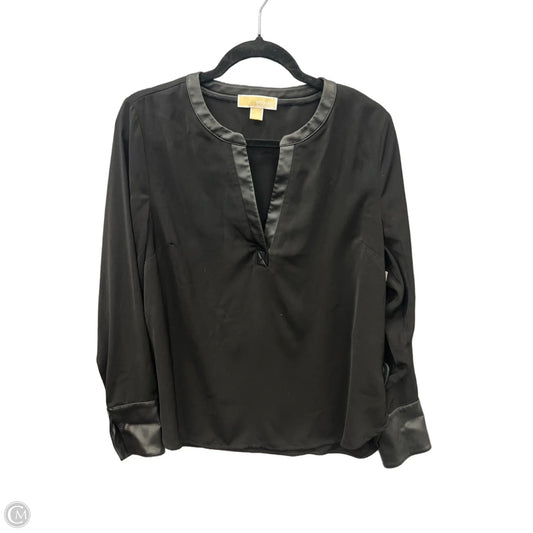 Top Long Sleeve By Michael By Michael Kors In Black, Size: L