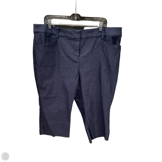 Capris By Lane Bryant In Navy, Size: 18