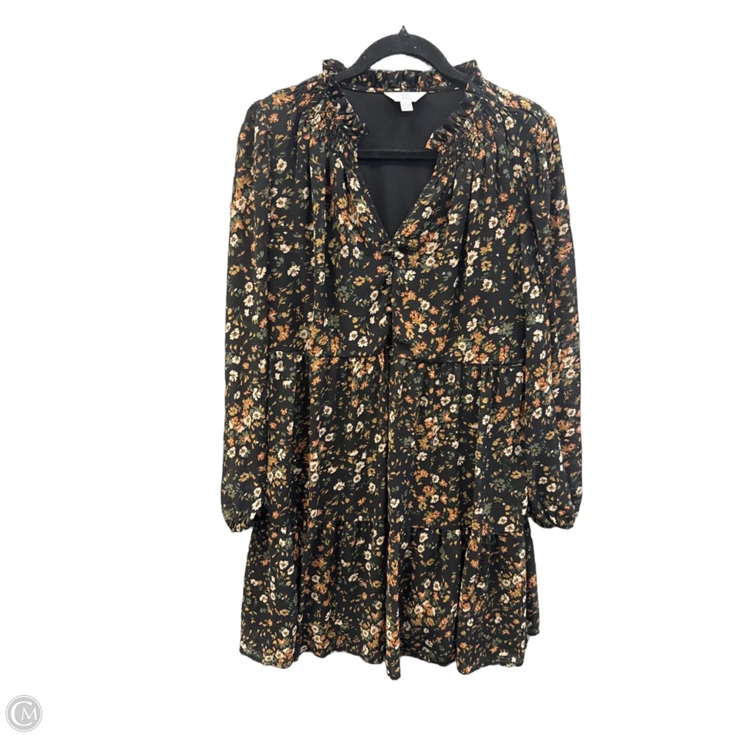Dress Casual Midi By Time And Tru In Black, Size: L