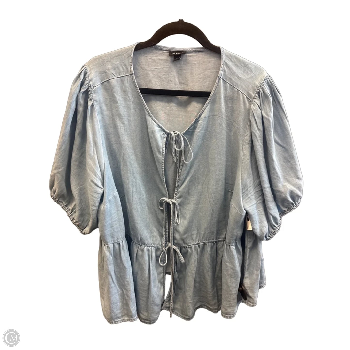 Top Short Sleeve By Torrid In Blue, Size: L