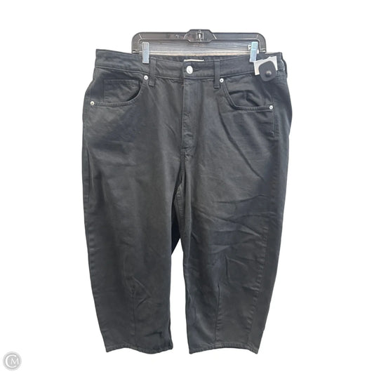 Pants Cropped By Universal Thread In Black Denim, Size: 16