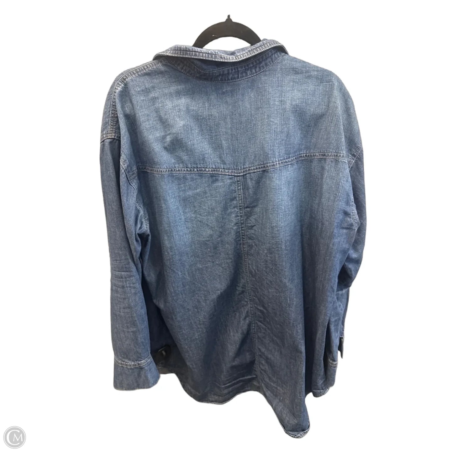 Top Long Sleeve By Sofia By Sofia Vergara In Blue Denim, Size: L