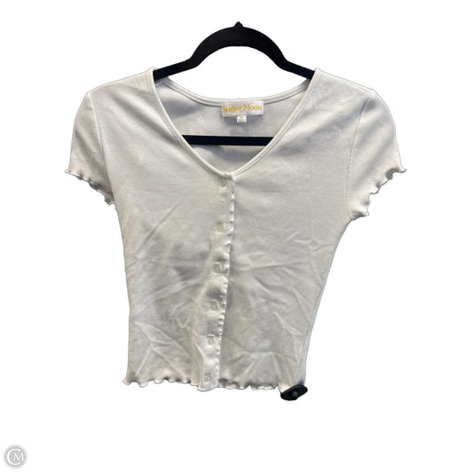 Top Short Sleeve By Clothes Mentor In White, Size: M