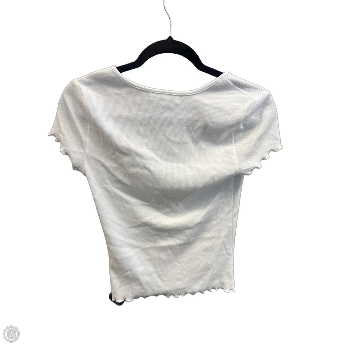 Top Short Sleeve By Clothes Mentor In White, Size: M
