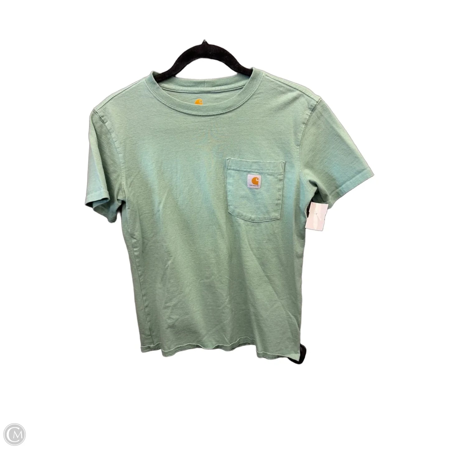 Top Short Sleeve By Carhartt In Green, Size: Xs