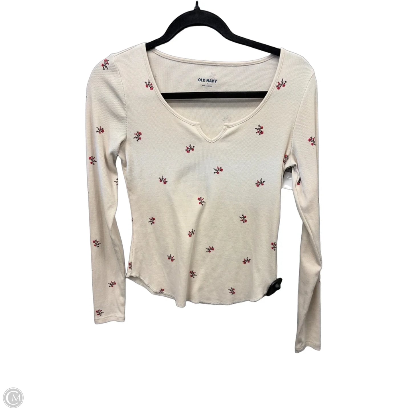 Top Long Sleeve By Old Navy In Tan, Size: S