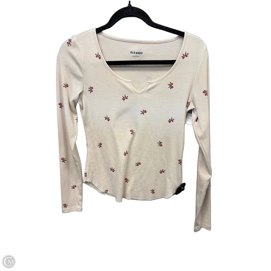 Top Long Sleeve By Old Navy In Tan, Size: S