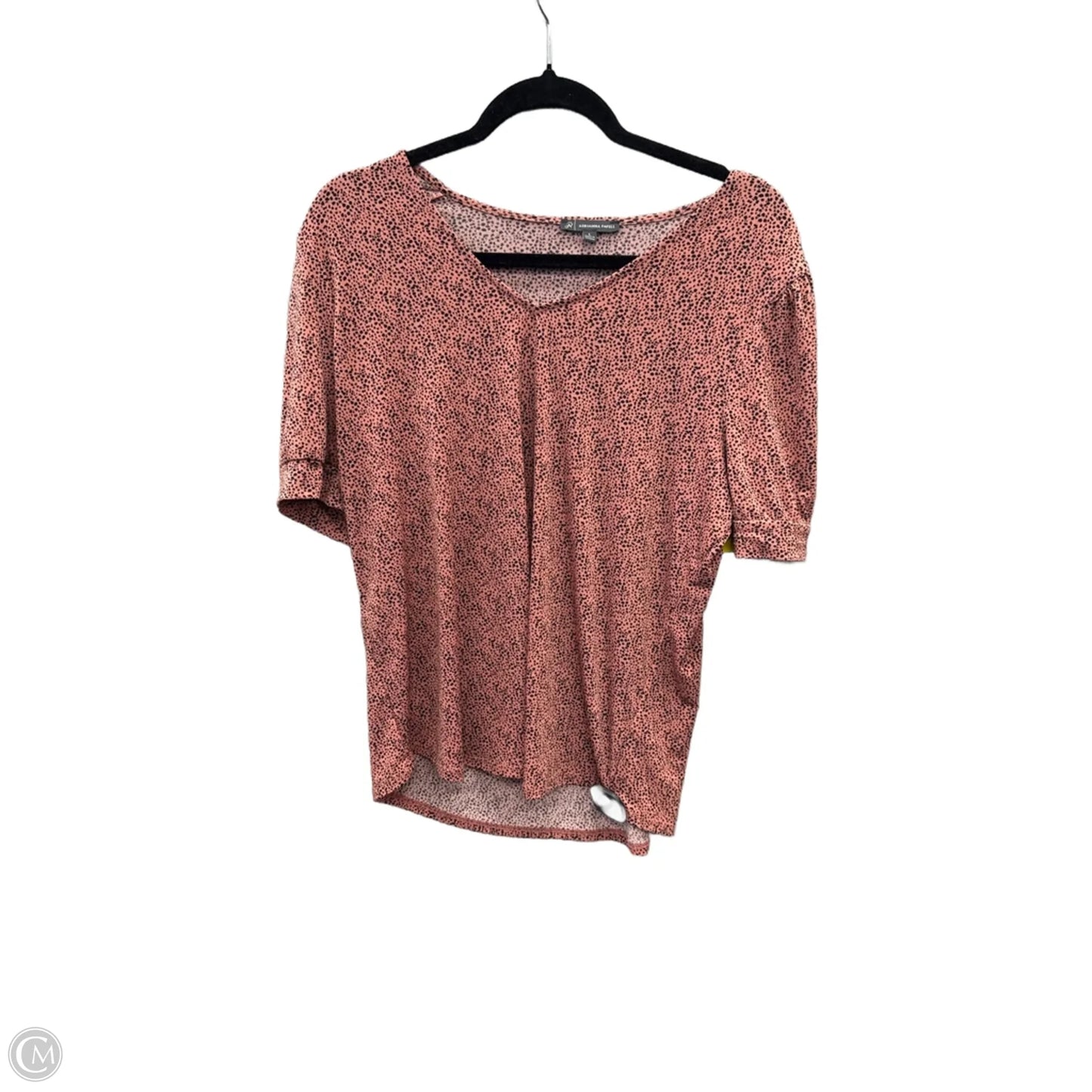 Top Short Sleeve By Adrianna Papell In Pink, Size: L