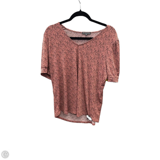 Top Short Sleeve By Adrianna Papell In Pink, Size: L