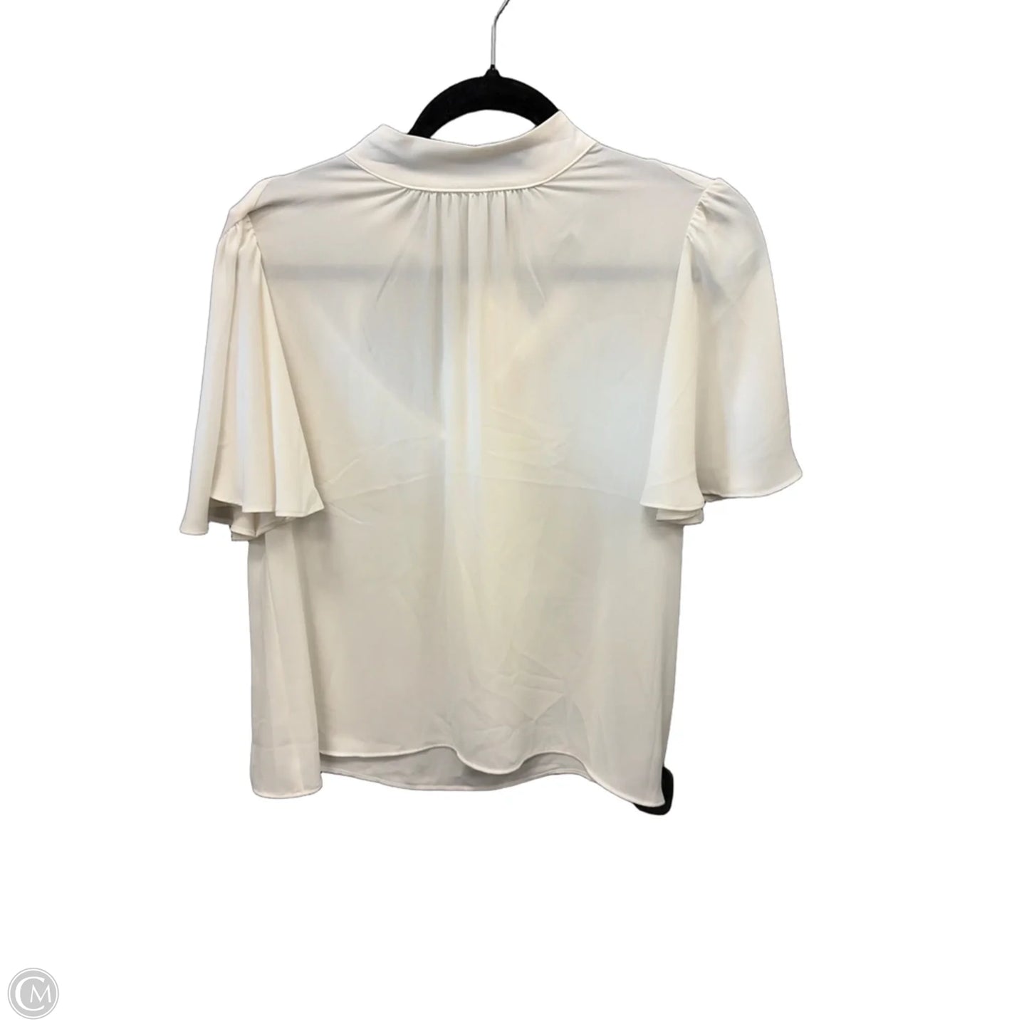 Blouse Short Sleeve By Express In Cream, Size: Sp