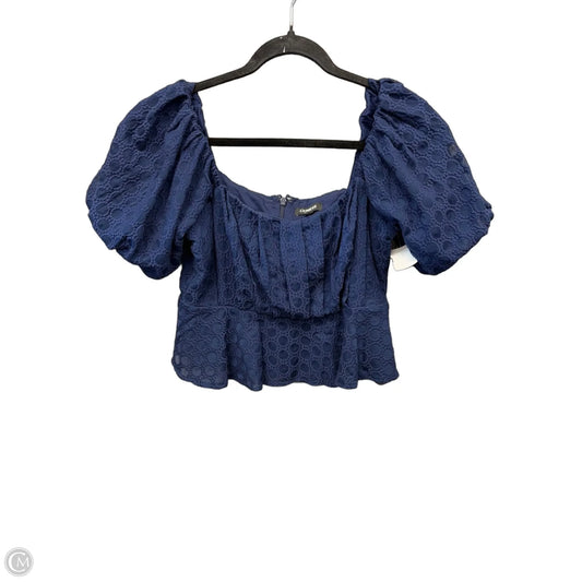 Top Short Sleeve By Express In Navy, Size: S