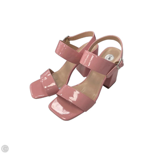Sandals Heels Block By Clothes Mentor In Pink, Size: 8