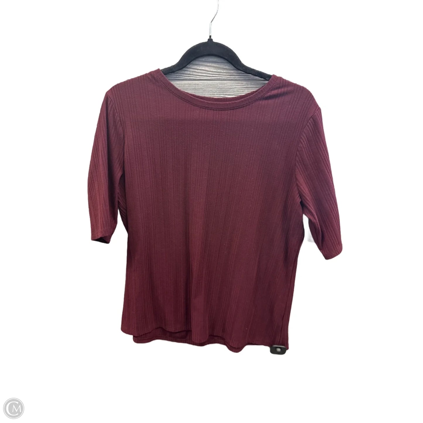 Top Short Sleeve By Nine West In Red, Size: L