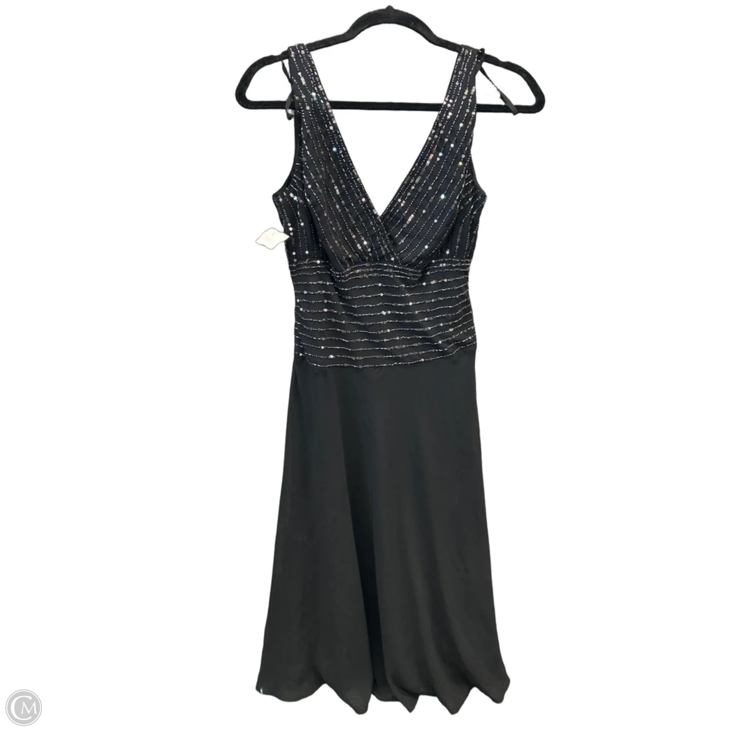 Dress Party Midi By Dressbarn In Black, Size: M