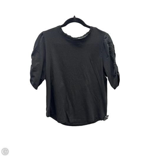 Top Short Sleeve By Time And Tru In Black, Size: L