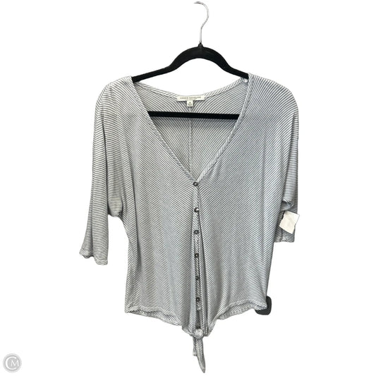 Top Short Sleeve By Green Envelope In Striped Pattern, Size: M