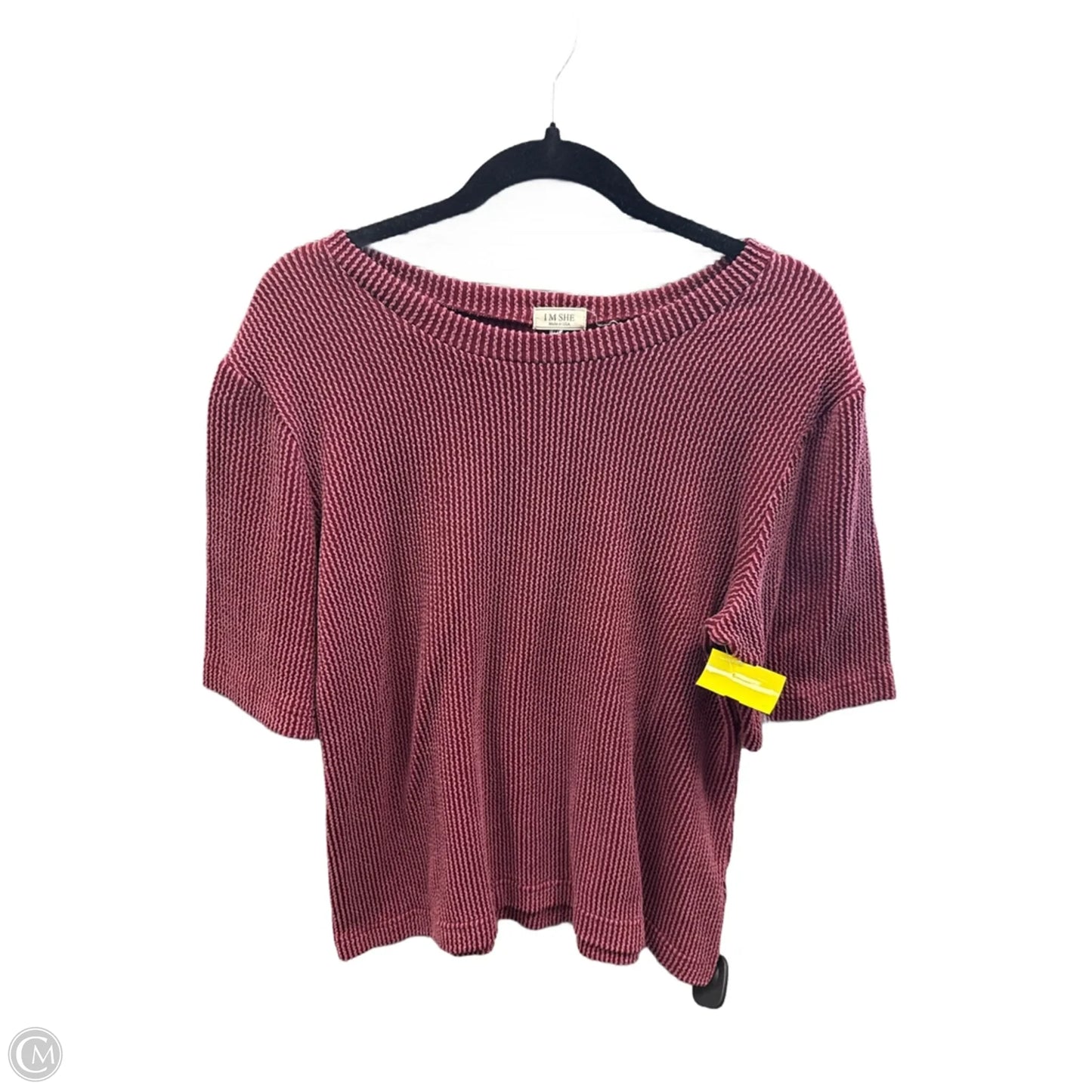Top Short Sleeve By Clothes Mentor In Red, Size: M