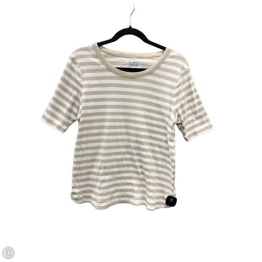 Top Short Sleeve By Croft And Barrow In Striped Pattern, Size: L