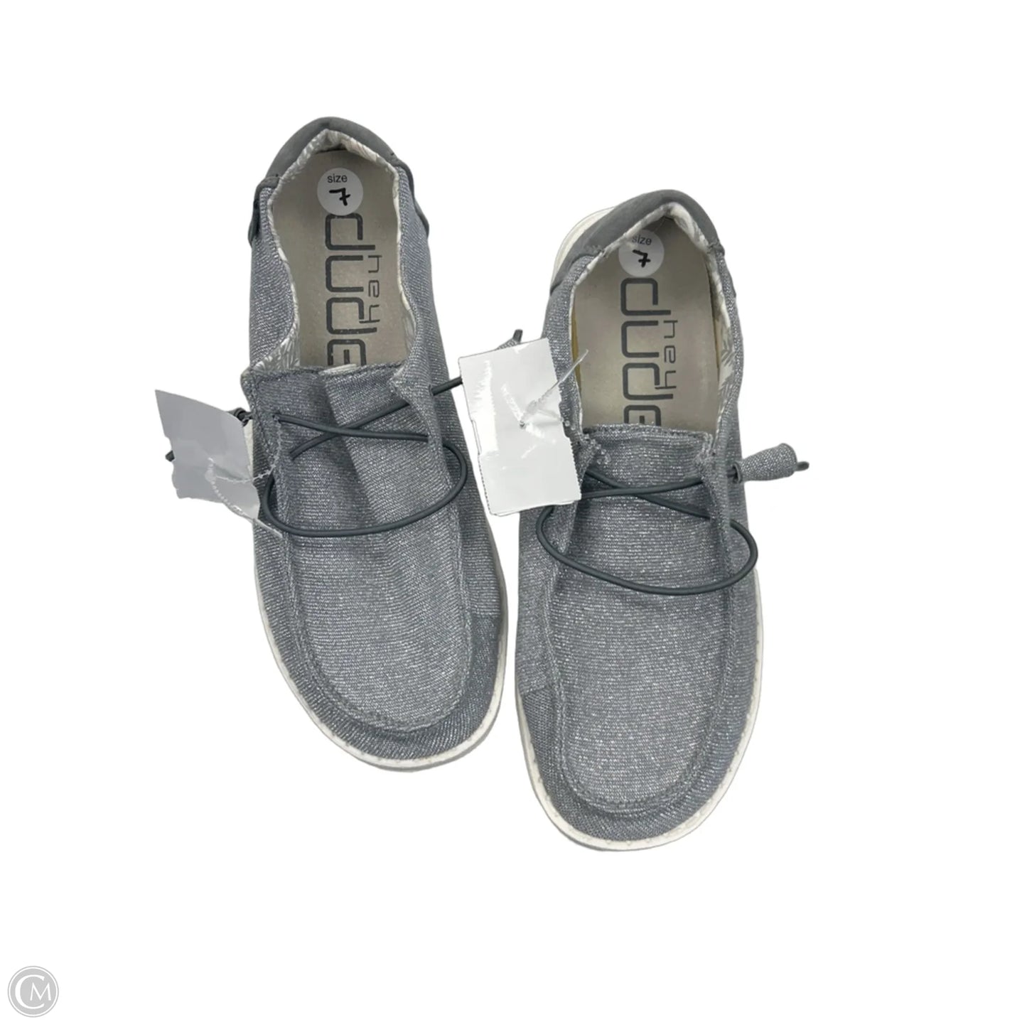 Shoes Flats By Hey Dude In Grey, Size: 7