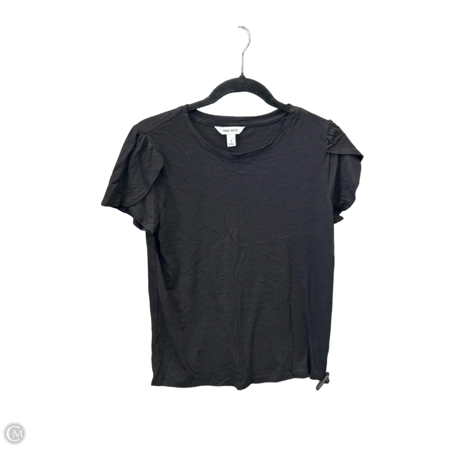 Top Short Sleeve Basic By Nine West In Black, Size: S