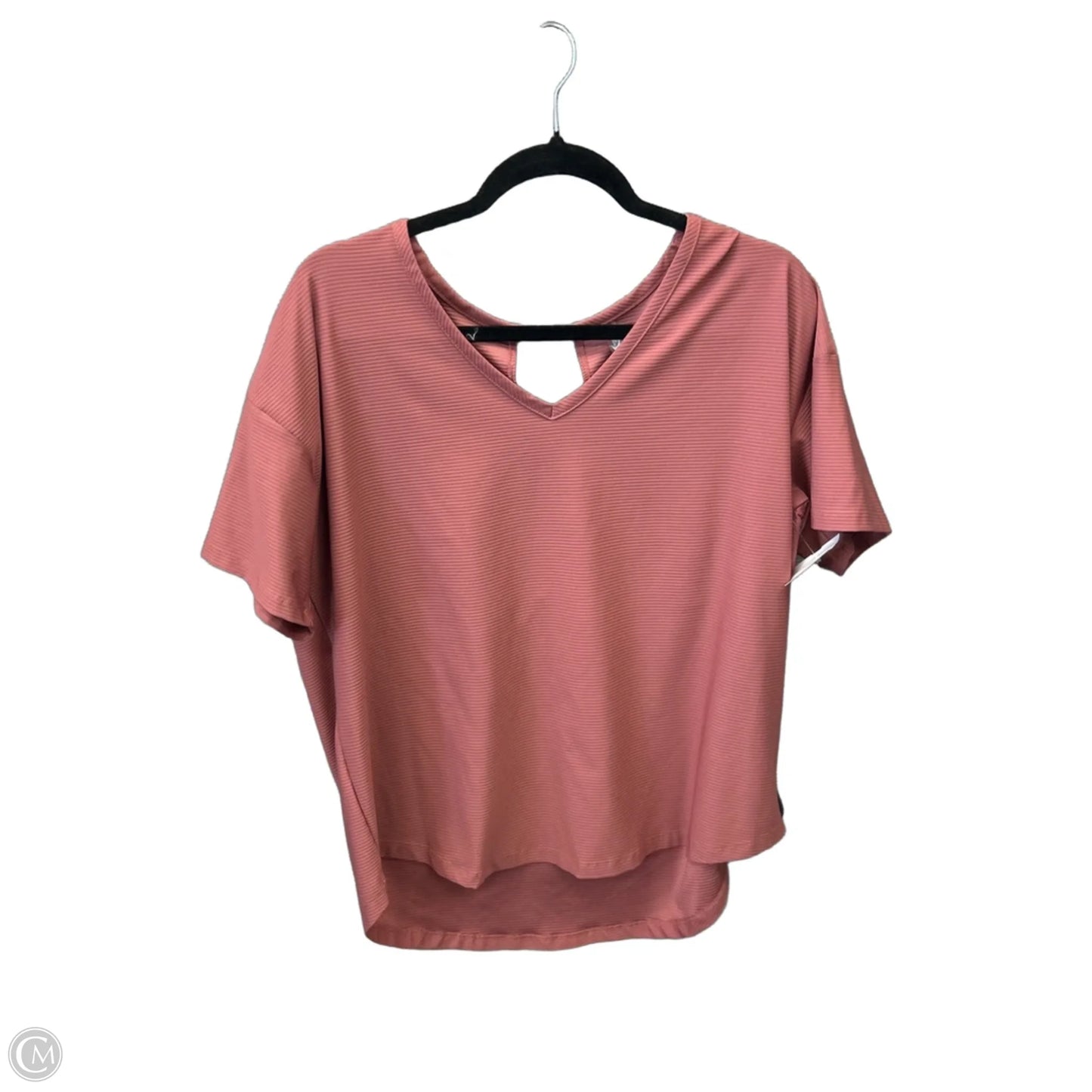 Athletic Top Short Sleeve By Mta Sport In Pink, Size: L
