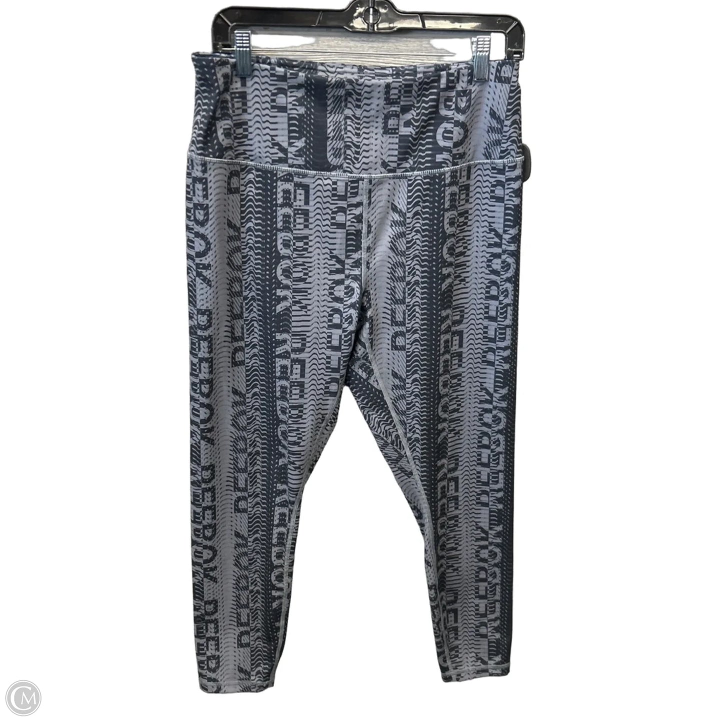 Athletic Leggings By Reebok In Grey, Size: L
