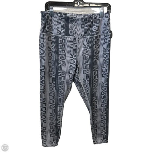 Athletic Leggings By Reebok In Grey, Size: L
