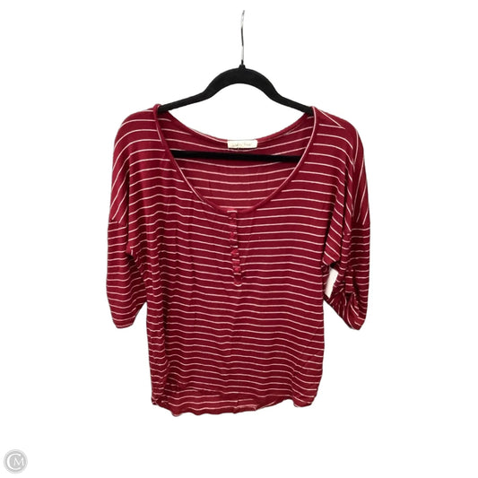 Top 3/4 Sleeve By Wishful Park In Red, Size: M