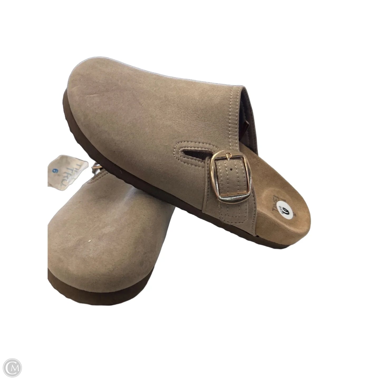 Sandals Flats By Time And Tru In Tan, Size: 6