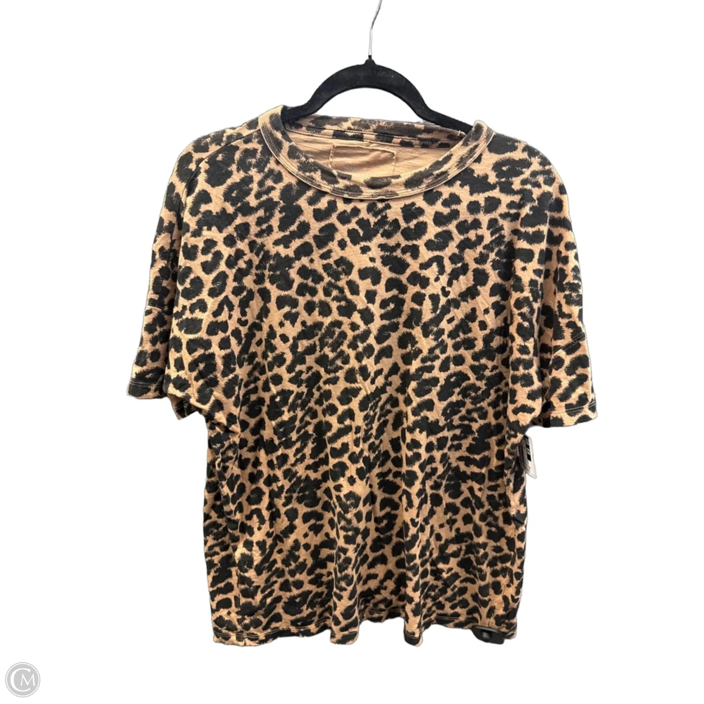 Top Short Sleeve By Aerie In Animal Print, Size: Sp