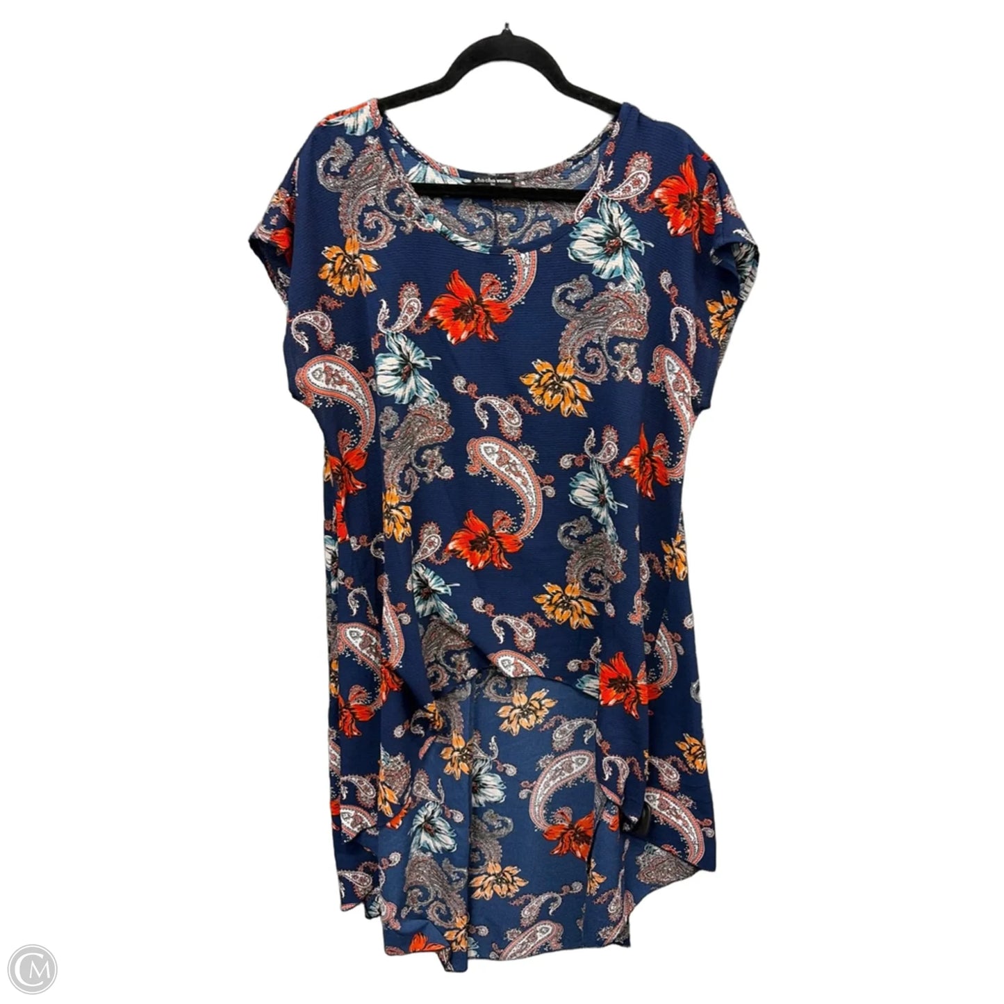 Tunic Short Sleeve By Cha Cha Vente In Navy, Size: 1x