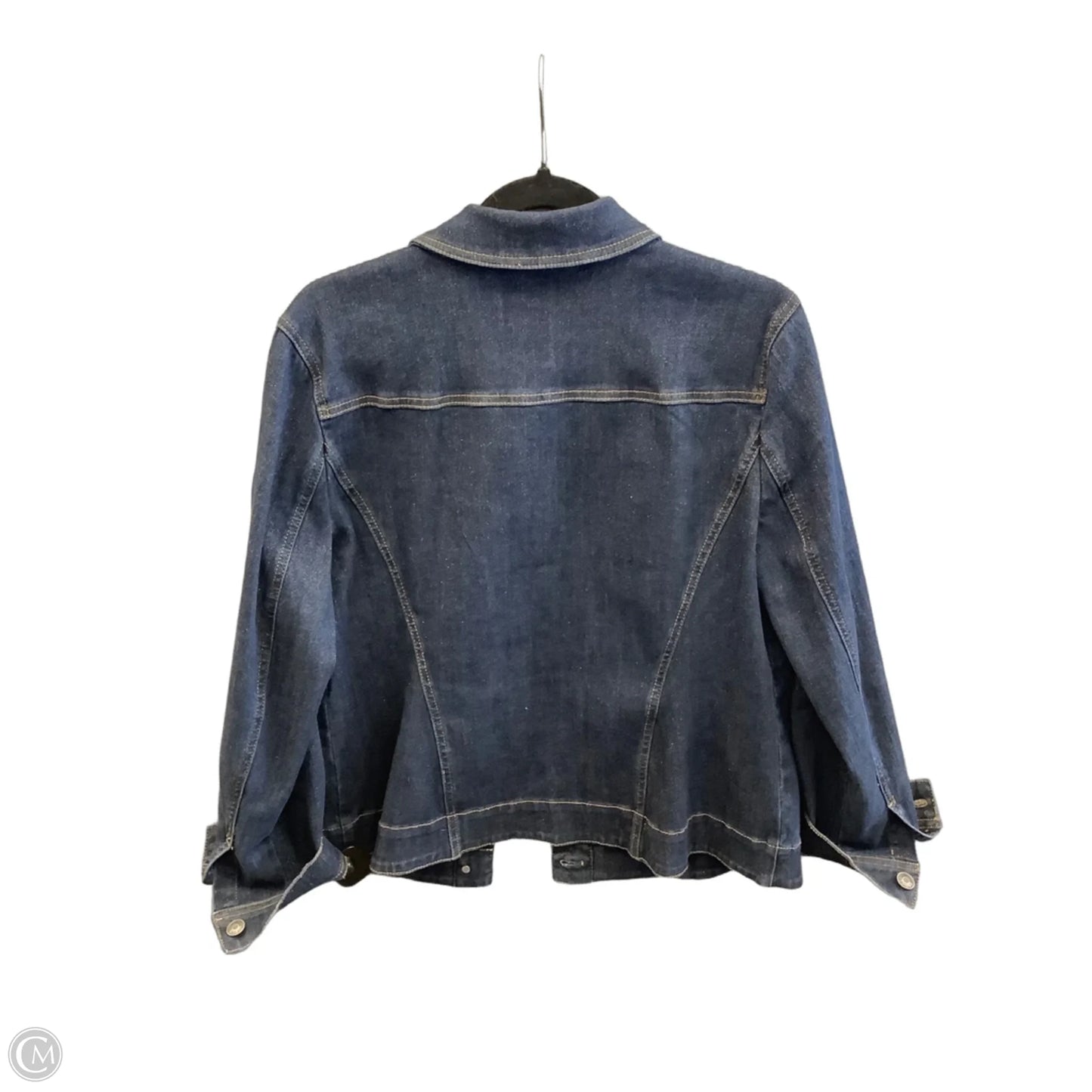 Jacket Denim By Chicos In Blue Denim, Size: L