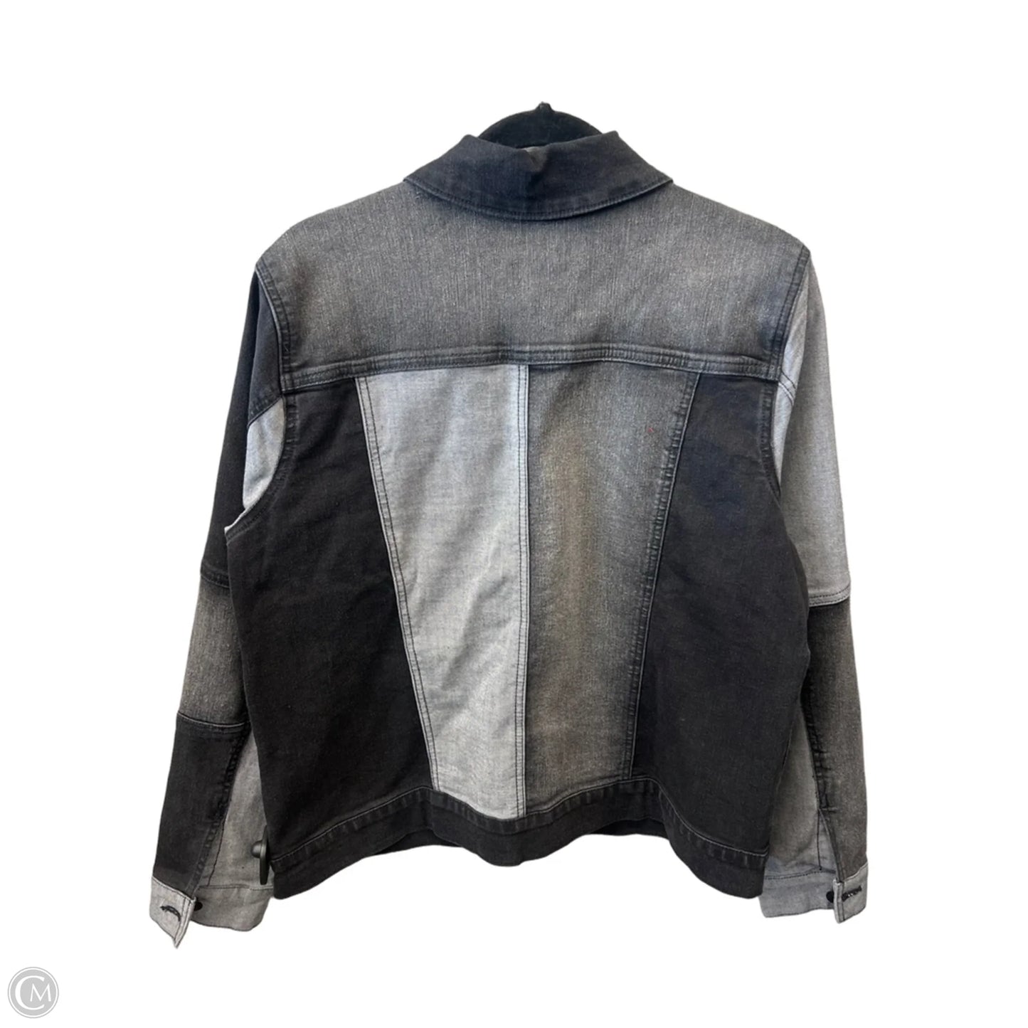 Jacket Denim By Logo In Black Denim, Size: Xl