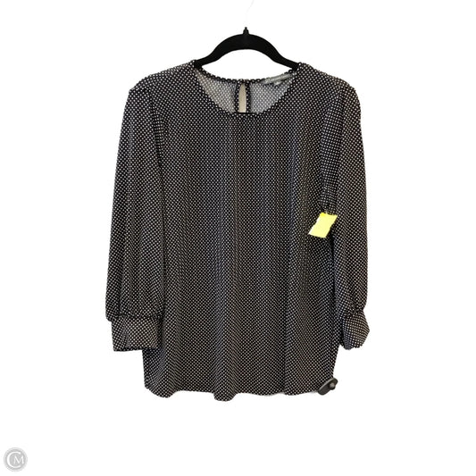 Top Long Sleeve By Adrianna Papell In Black, Size: M