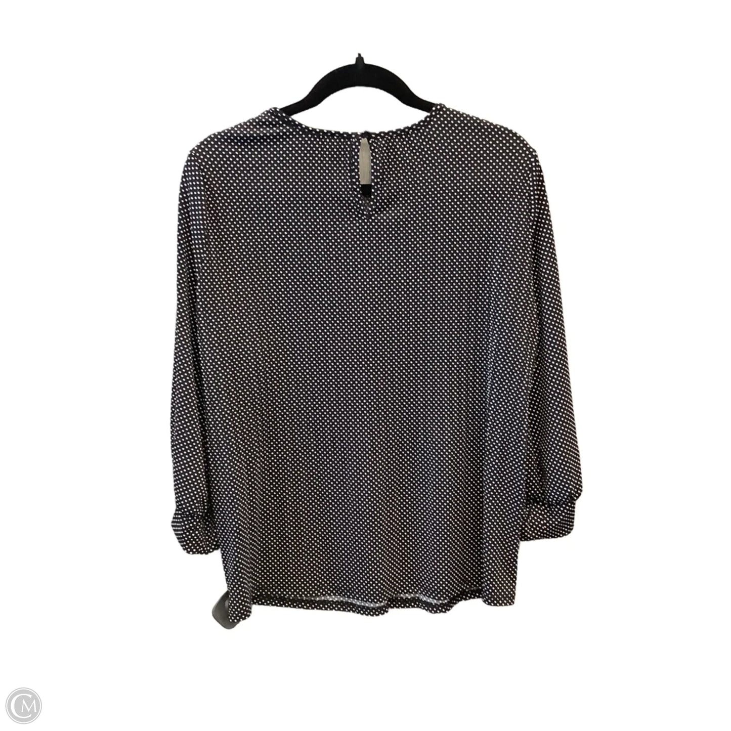Top Long Sleeve By Adrianna Papell In Black, Size: M