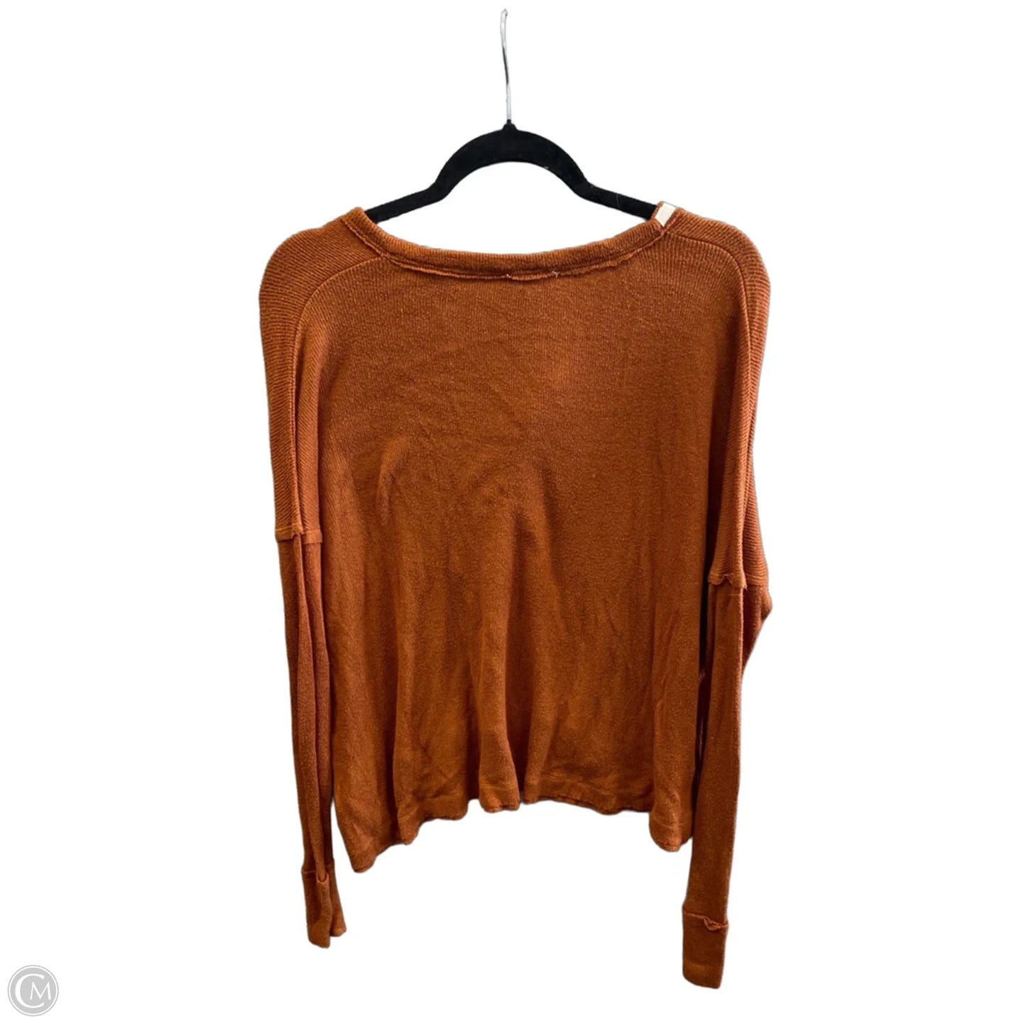 Top Long Sleeve By In Loom In Orange, Size: S
