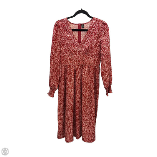 Dress Casual Midi By Shein In Red, Size: S