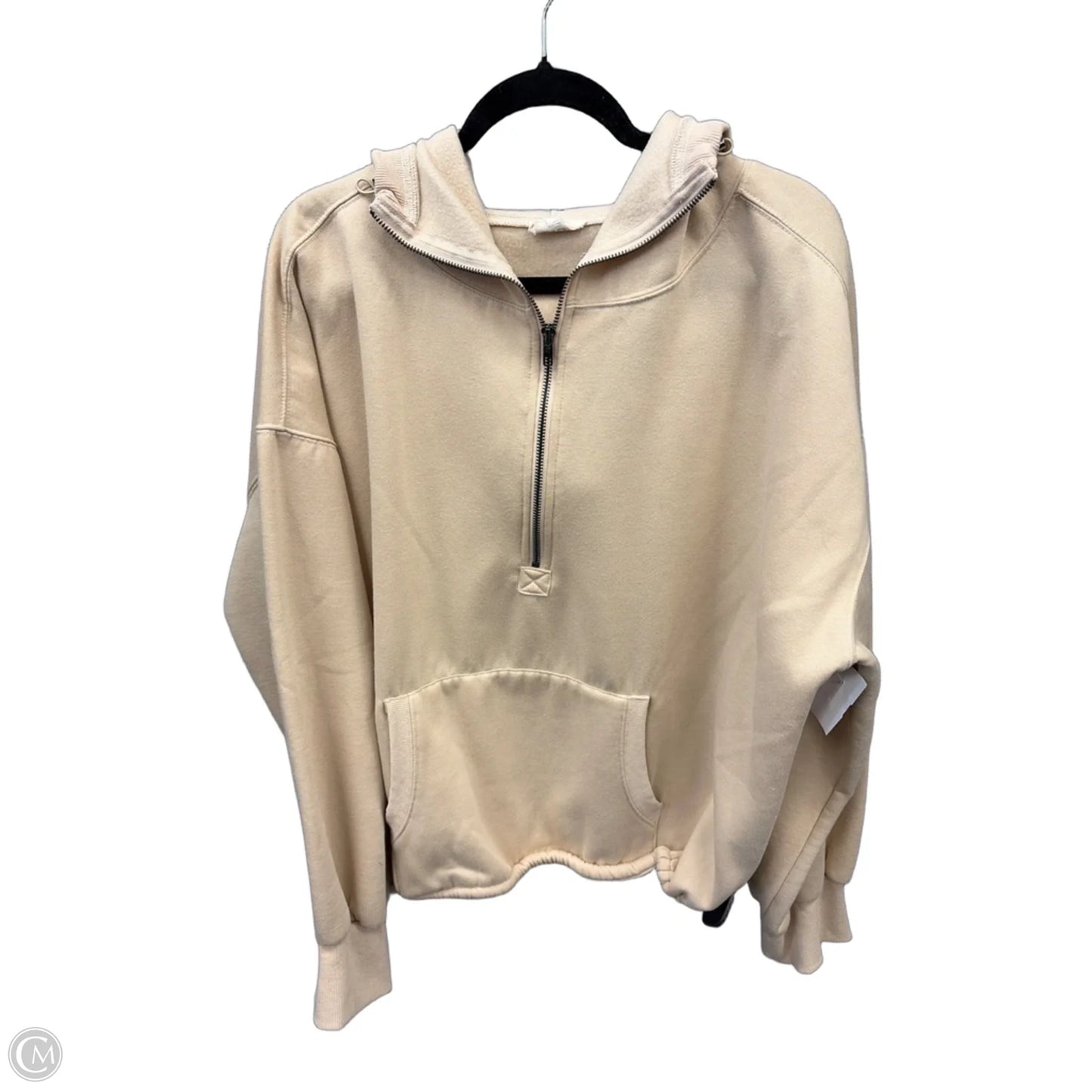 Sweatshirt Hoodie By Bibi In Tan, Size: M